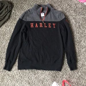 Harley Davidson crew neck zip